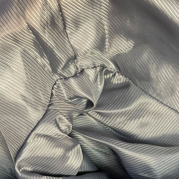 Calvin Klein Career Feminine WOOL Blend Coat Size 14 Purple Plum Pleated Long - Picture 16 of 16